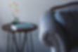 Blue Couch and End Table