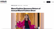 Mana Fashion Sponsors Return of Annual Miami Fashion Show