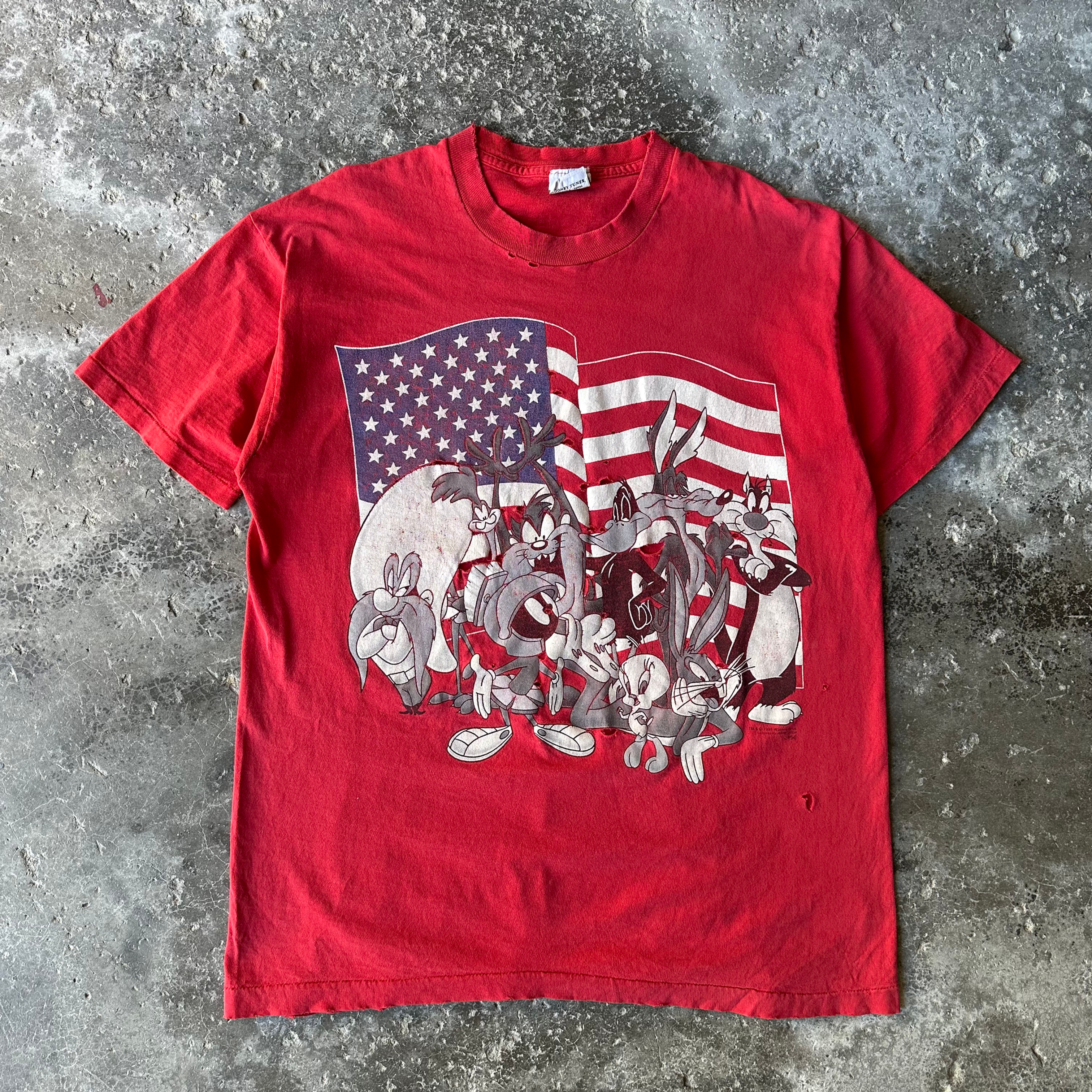 90s LOONEY TUNES SINGLE STITCH TEE L