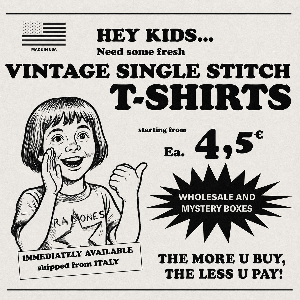 SINGLE STITCH & USA TEES BUNDLE X50