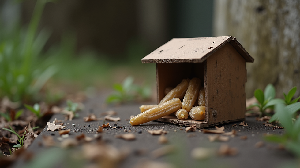 Close-up view of humane rat trap with bait inside