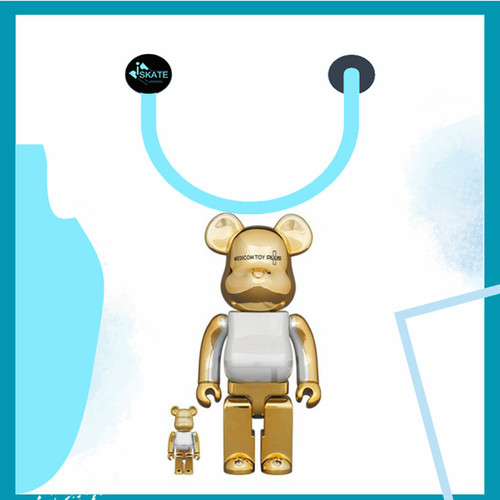MEDICOM TOY - MEDICOMTOY PLUS SILVER CHROME Ver. 1000％ Bearbrick Medicom Toy Plus 400% Silver - US