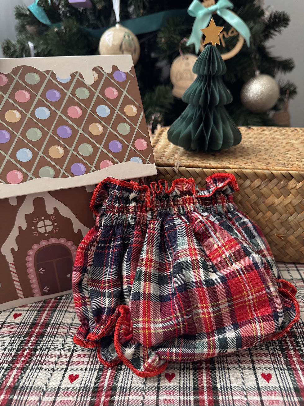 Cubrepañal Tartán Rojo