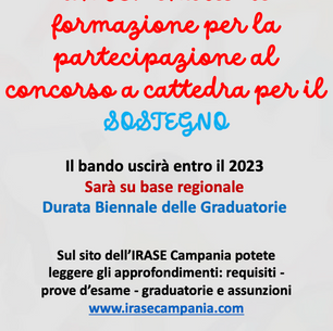 Seminario di Formazione per la partecipazione al concorso a cattedra per il SOSTEGNO