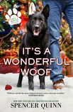 The book cover for It's a Wonderful Woof By Spencer Quinn