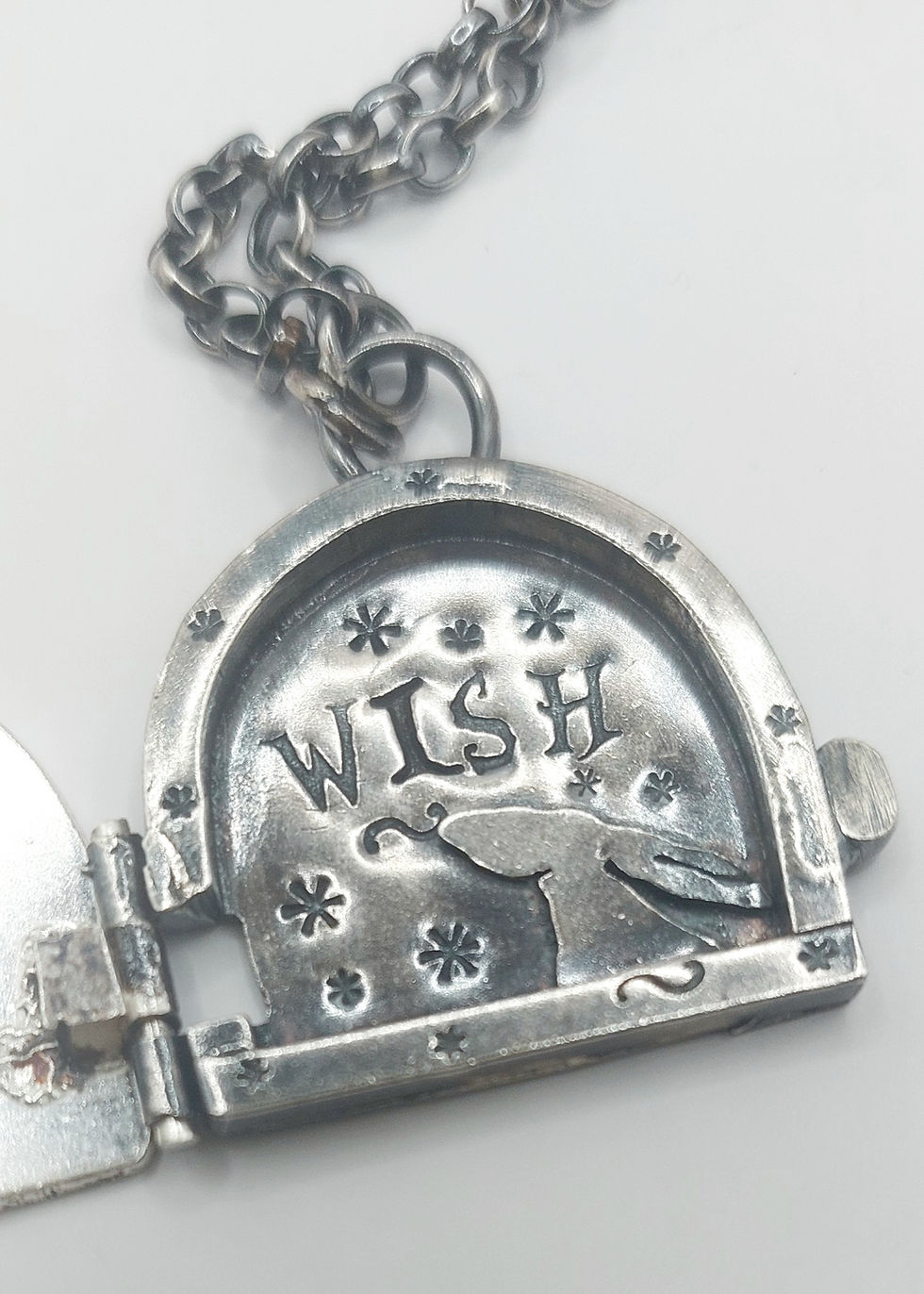 Thumbnail: 'The Midnight Hare', Wish Locket with London Blue Topaz. 