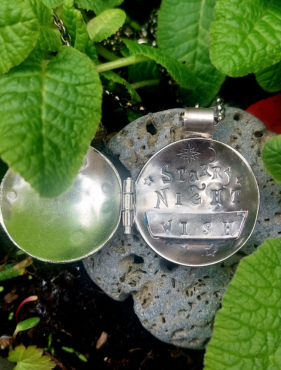 Thumbnail: Dandelion Wishes, Make a Wish Locket with Blue Zircon