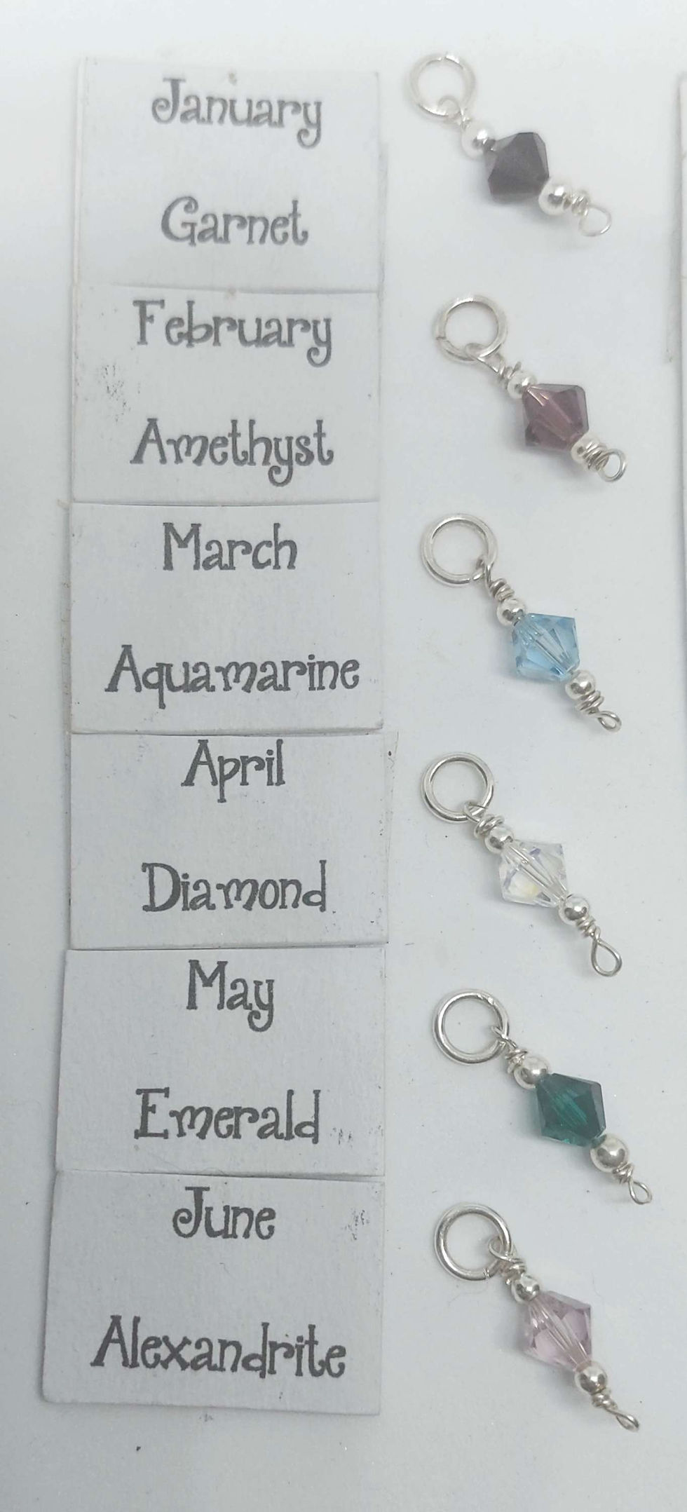Thumbnail: Handmade Initial with Swarovski Birthstone Charm