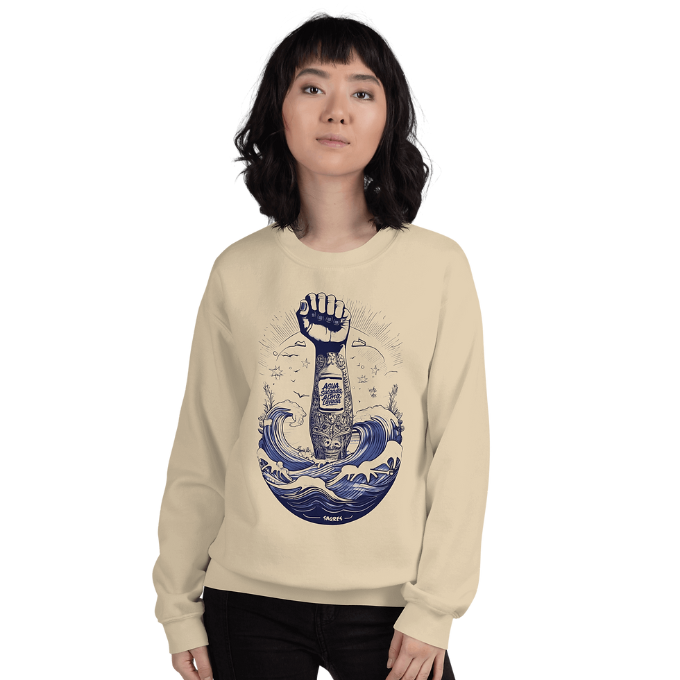 Thumbnail: Unisex Sweatshirt "Agua Salgada, Alma Lavada"