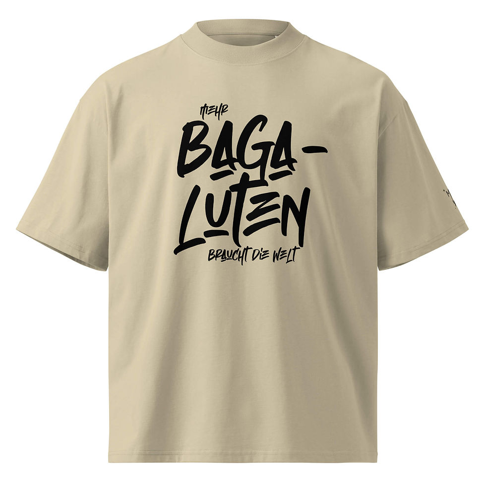 Thumbnail: Bio Oversized High-Neck T-Shirt - Bagaluten 