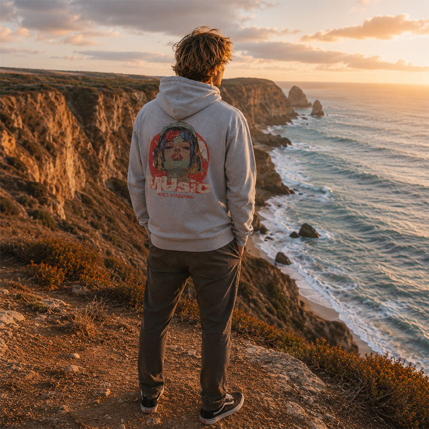 Unisex Hoodie "Music heals everything"