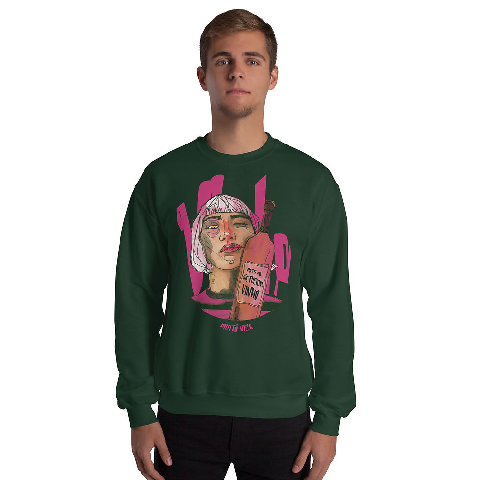 Thumbnail: Unisex Sweatshirt "Pass me the fckg Vinho"