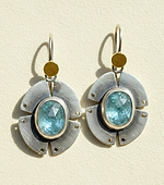 Drop Earrings with Silver and Turquoise Stones