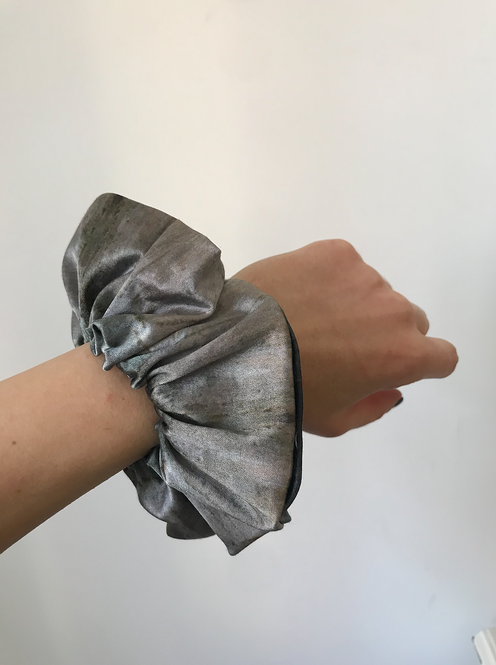 Miniatura: SCRUNCHIE IN RASO DI COTONE STAMPATO