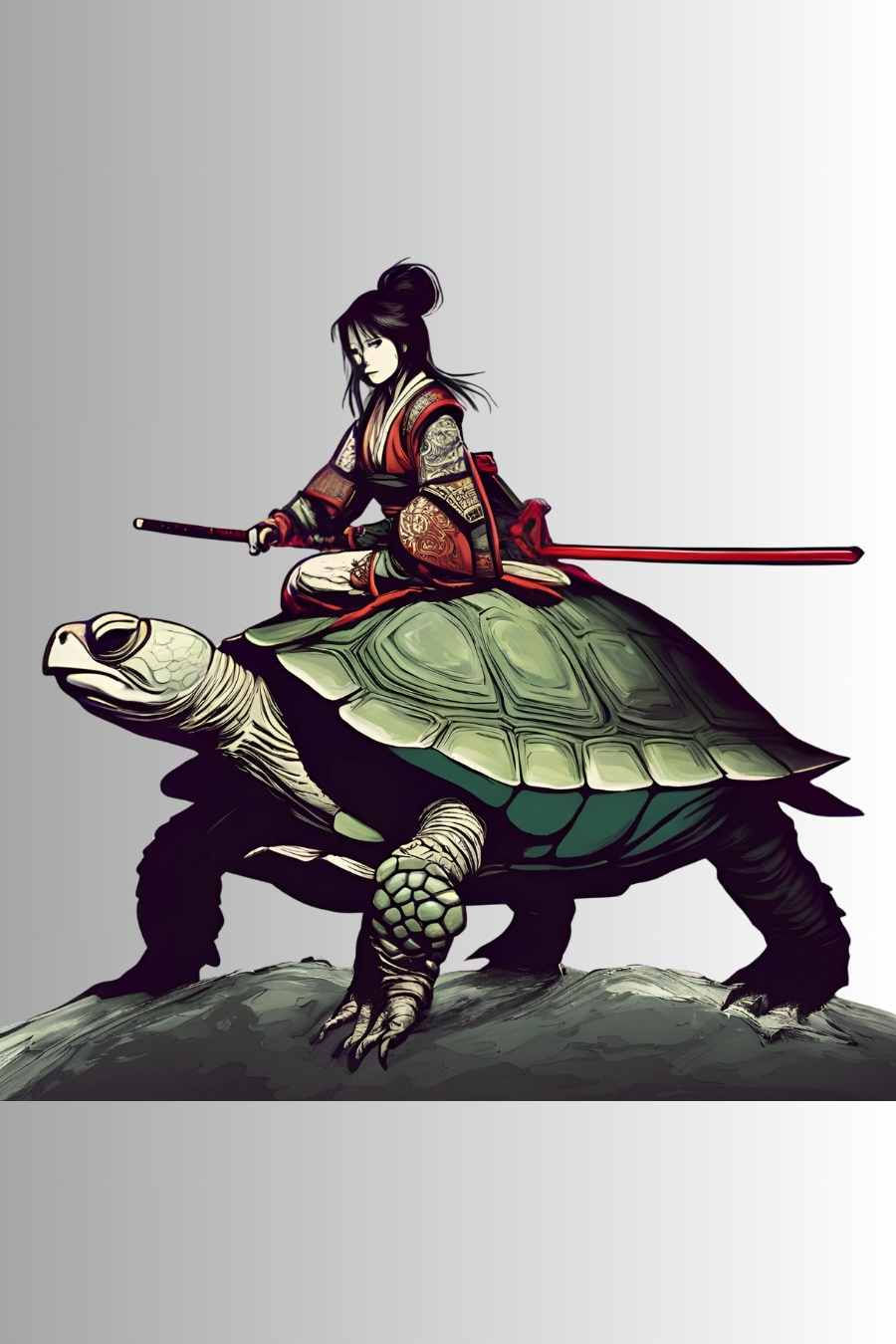 Thumbnail: Adult T-Shirt Green Samurai