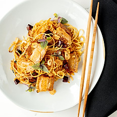 Crispy Pork Belly Pasta