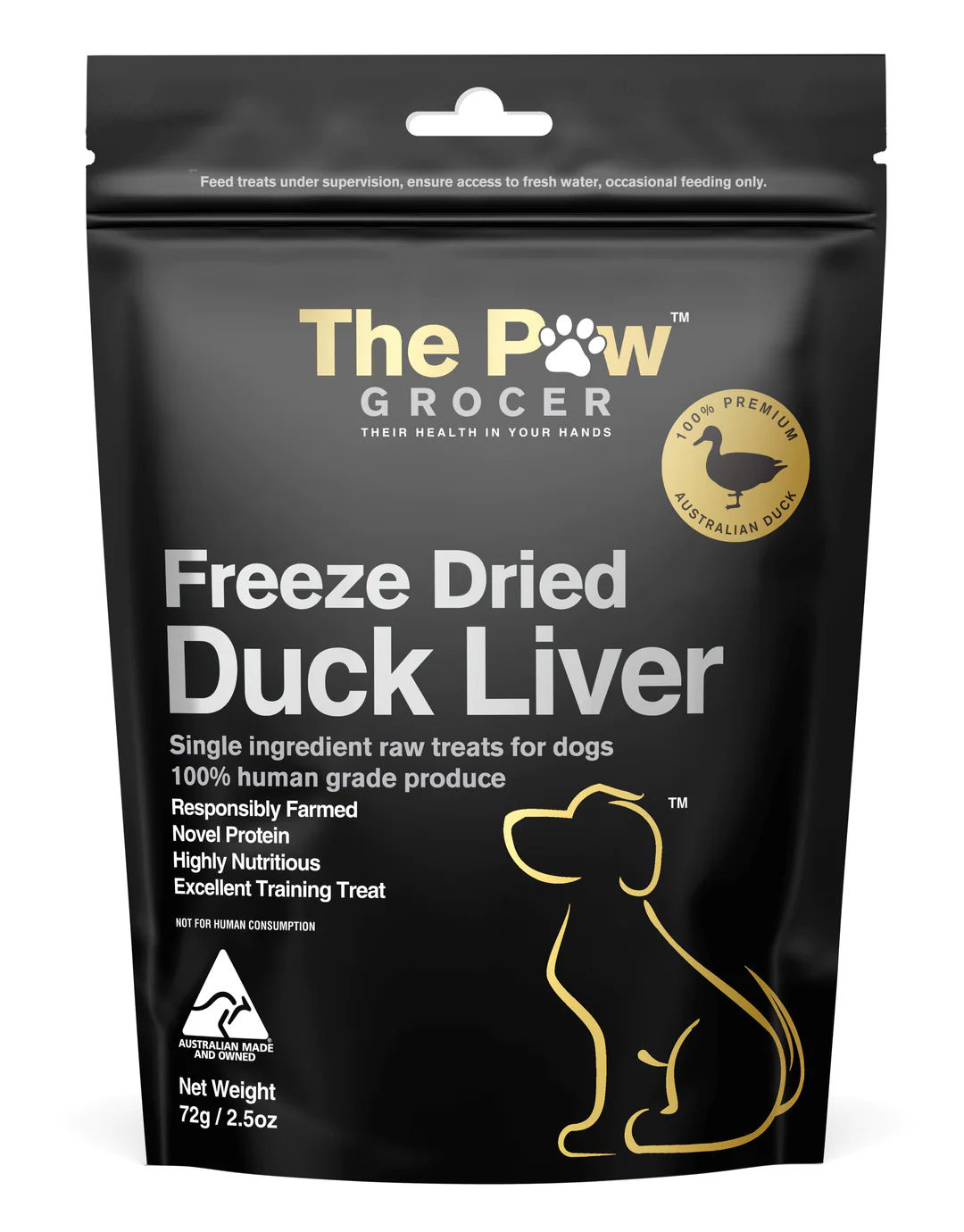 The Paw Grocer - Black Label Duck Liver - 72g