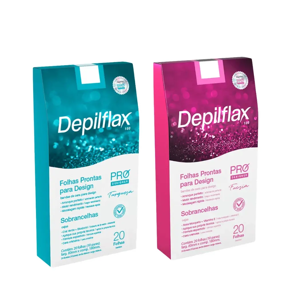 Folhas Depilatórias para sobrancelhas Depilflax c/20