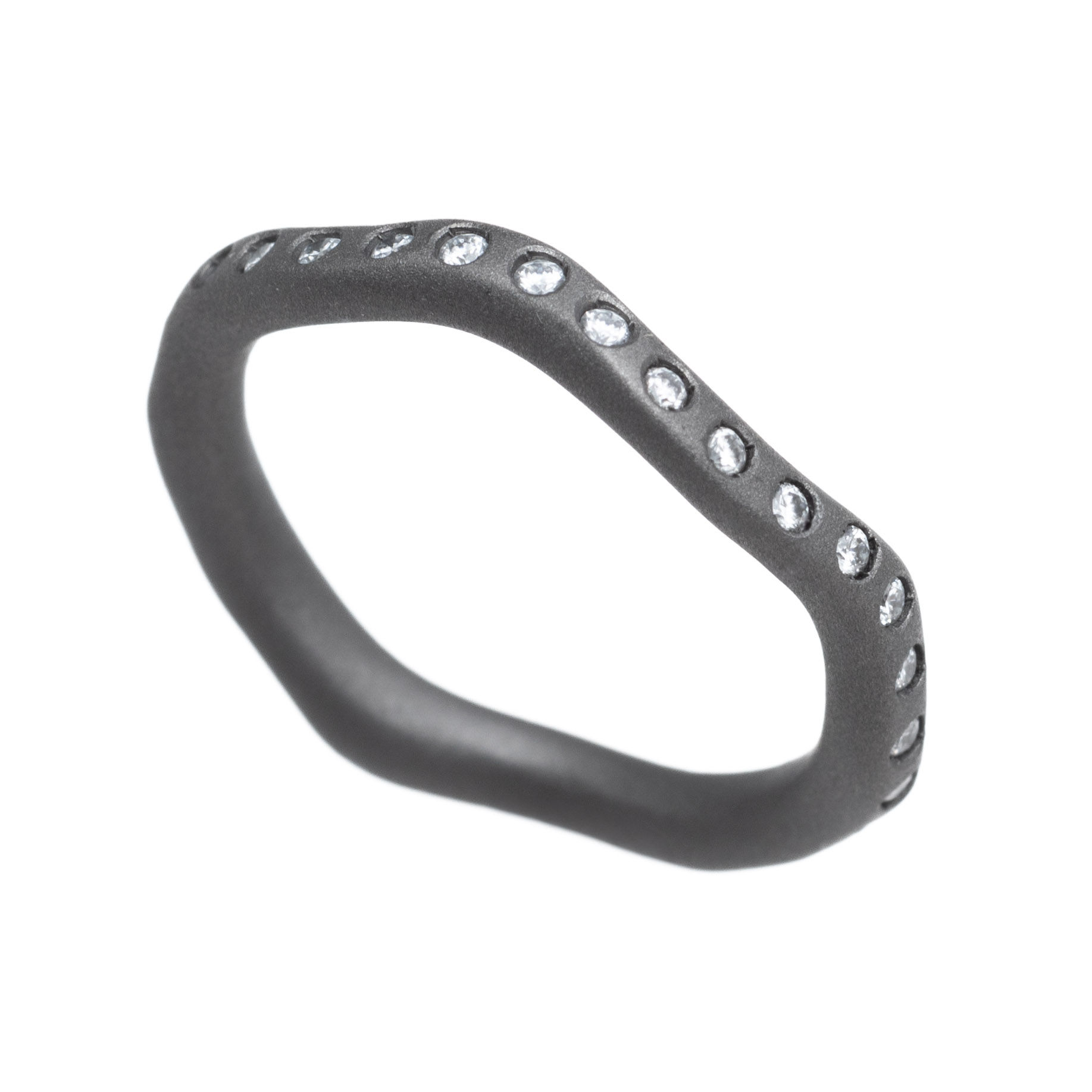 TITANIUM AND LAB GRON DIAMONDS ETERNE BAND RING