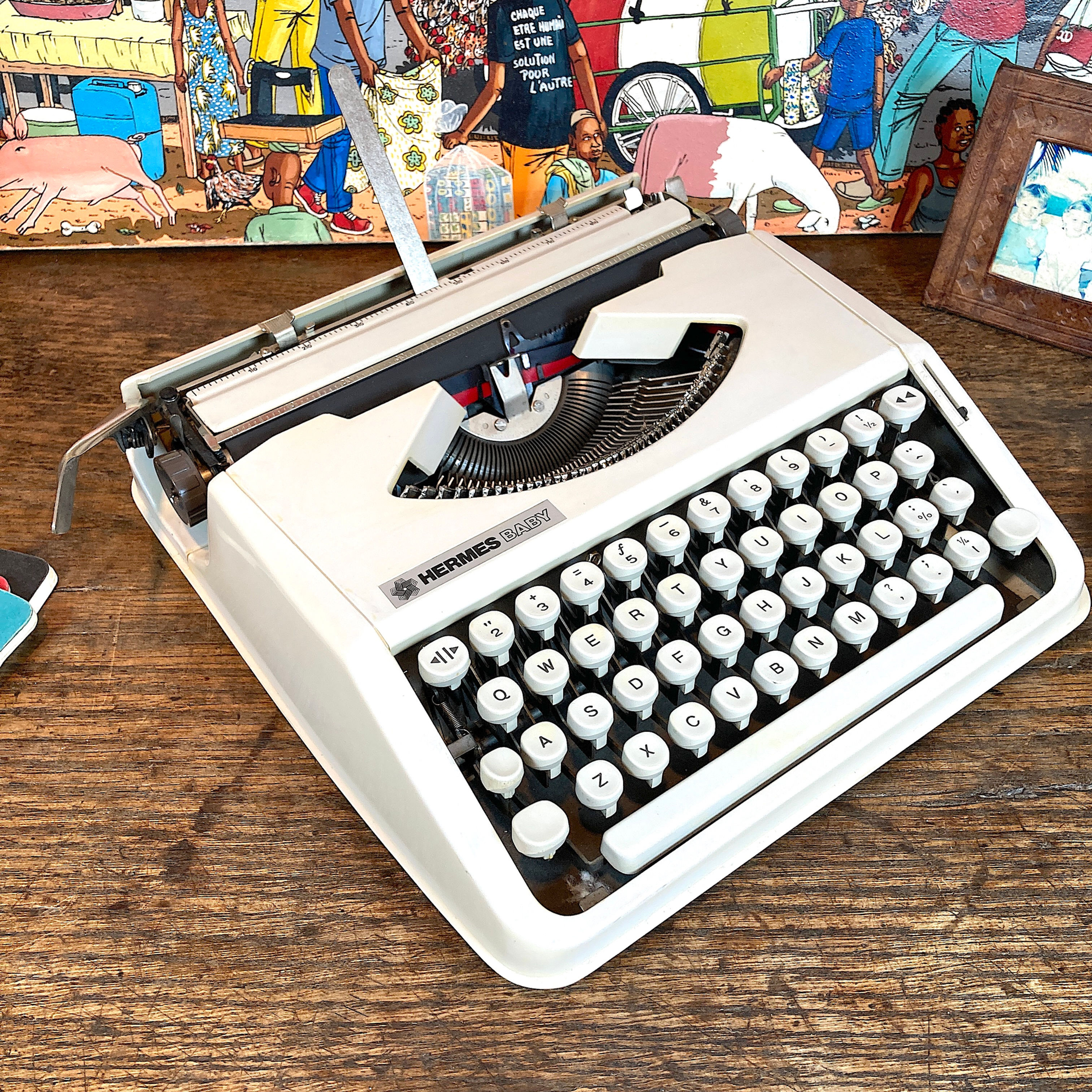 Hermes Baby 1976 Typewriter in all-white!