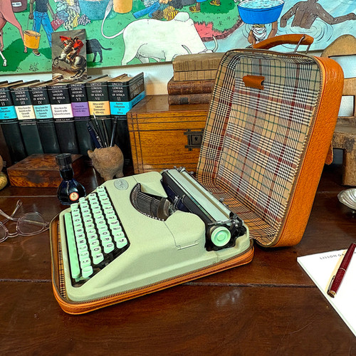 Hermes Baby Typewriter (1958) with deluxe leather case | Acme Type