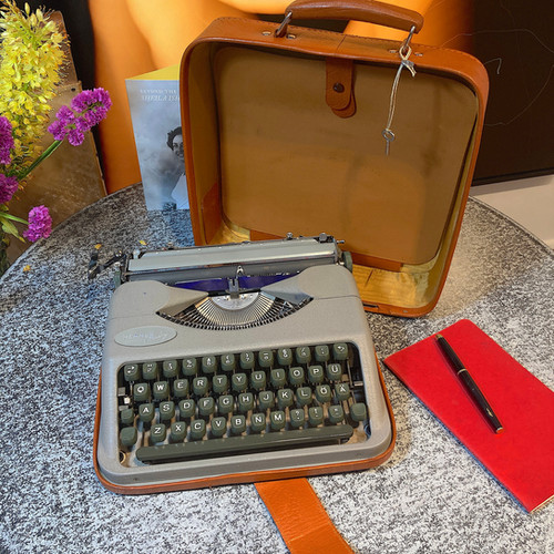 Hermes Baby Typewriter with DeLuxe Leather Case 1957 | Acme Type