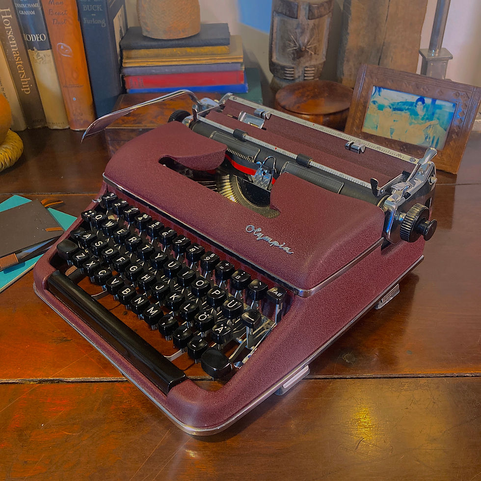 Olympia SM3 Typewriter with case and papers! QWERTY!