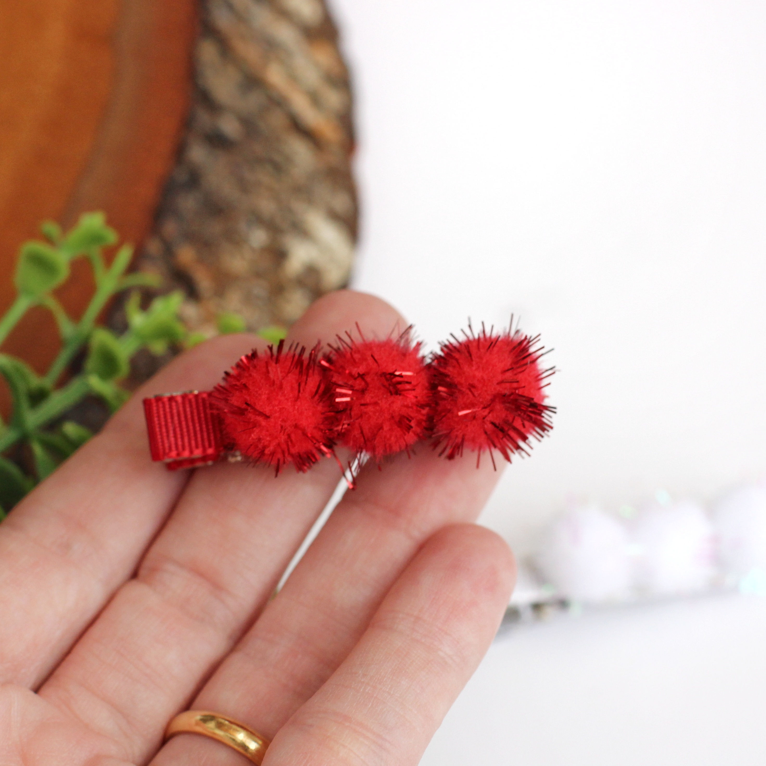 Hair Clip Jade - Vermelho Brilhante