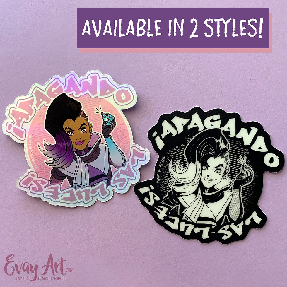 Thumbnail: Lights Out - Sombra Sticker (Holo or GITD!)