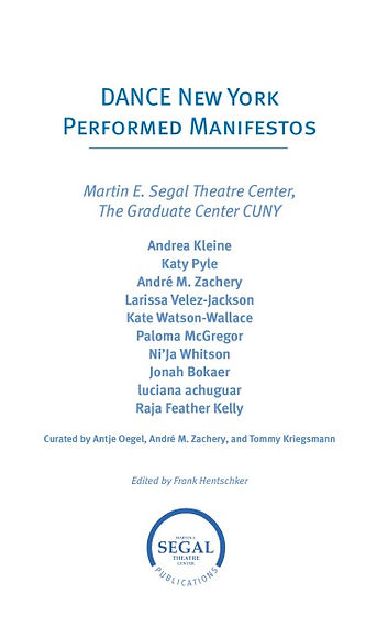 DANCE New York: Performed Manifestos