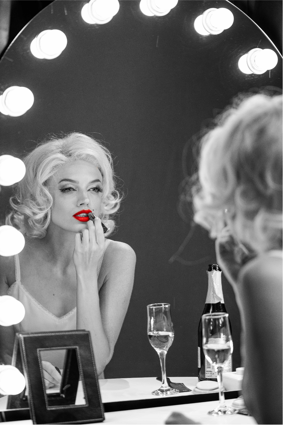 Anna Koshko’s Monroe is poised and fluid, yet remains on the surface, never quite reaching the depth or inner rupture the role requires. Photo: Georgi Todorov.