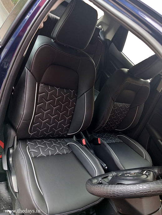 Maruti Suzuki Swift Seat Cover Black with Silver Star Design