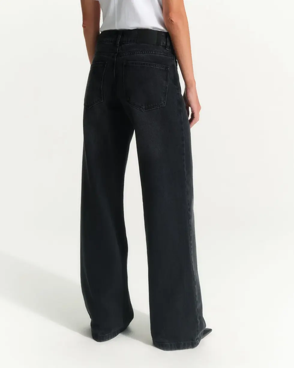 Miniatura: CALCA WIDE LEG WASHED BLACK