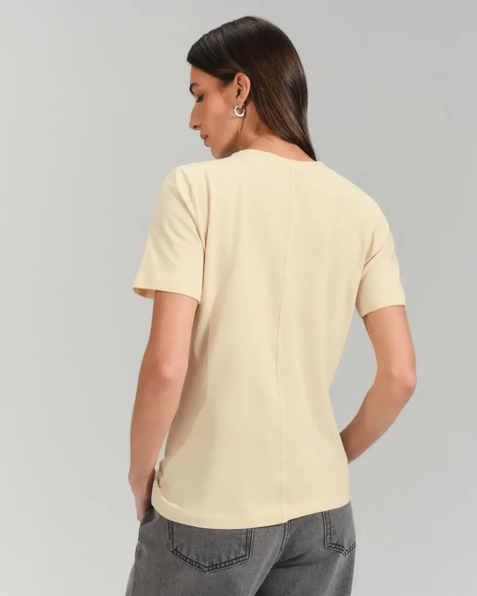 Miniatura: CAMISETA GOLA REDONDA BEGE VANILLA