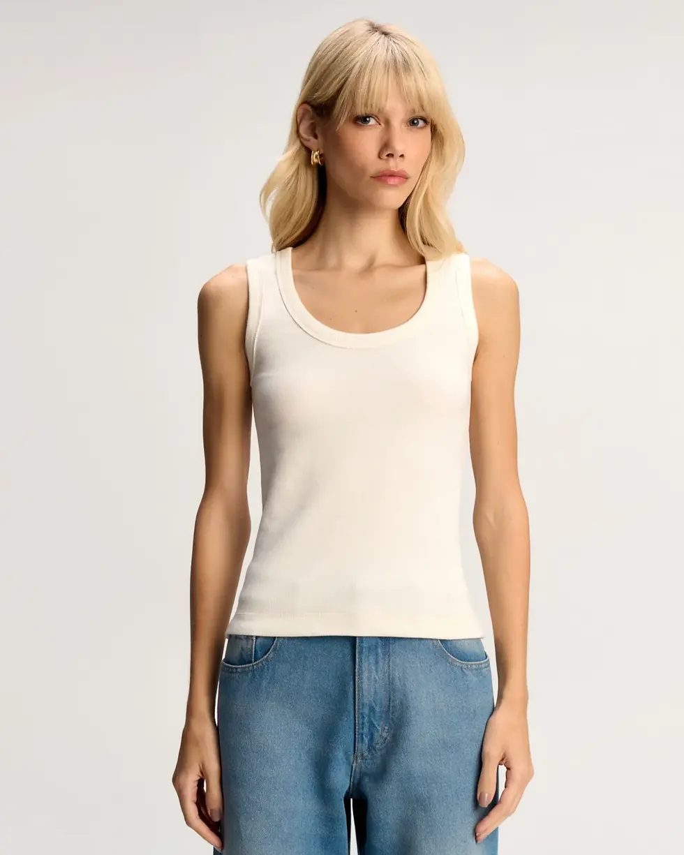 Miniatura: REGATA SCOOP NECK OFF WHITE