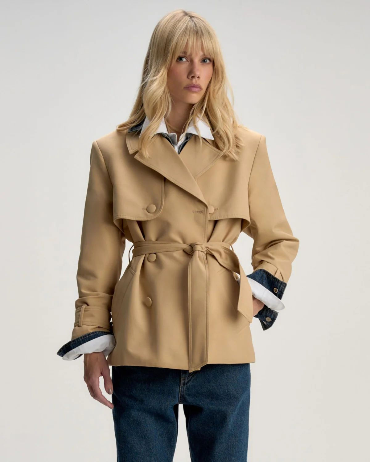 CASACO NEW TIMELESS TRENCH COAT BEGE WARM SAND