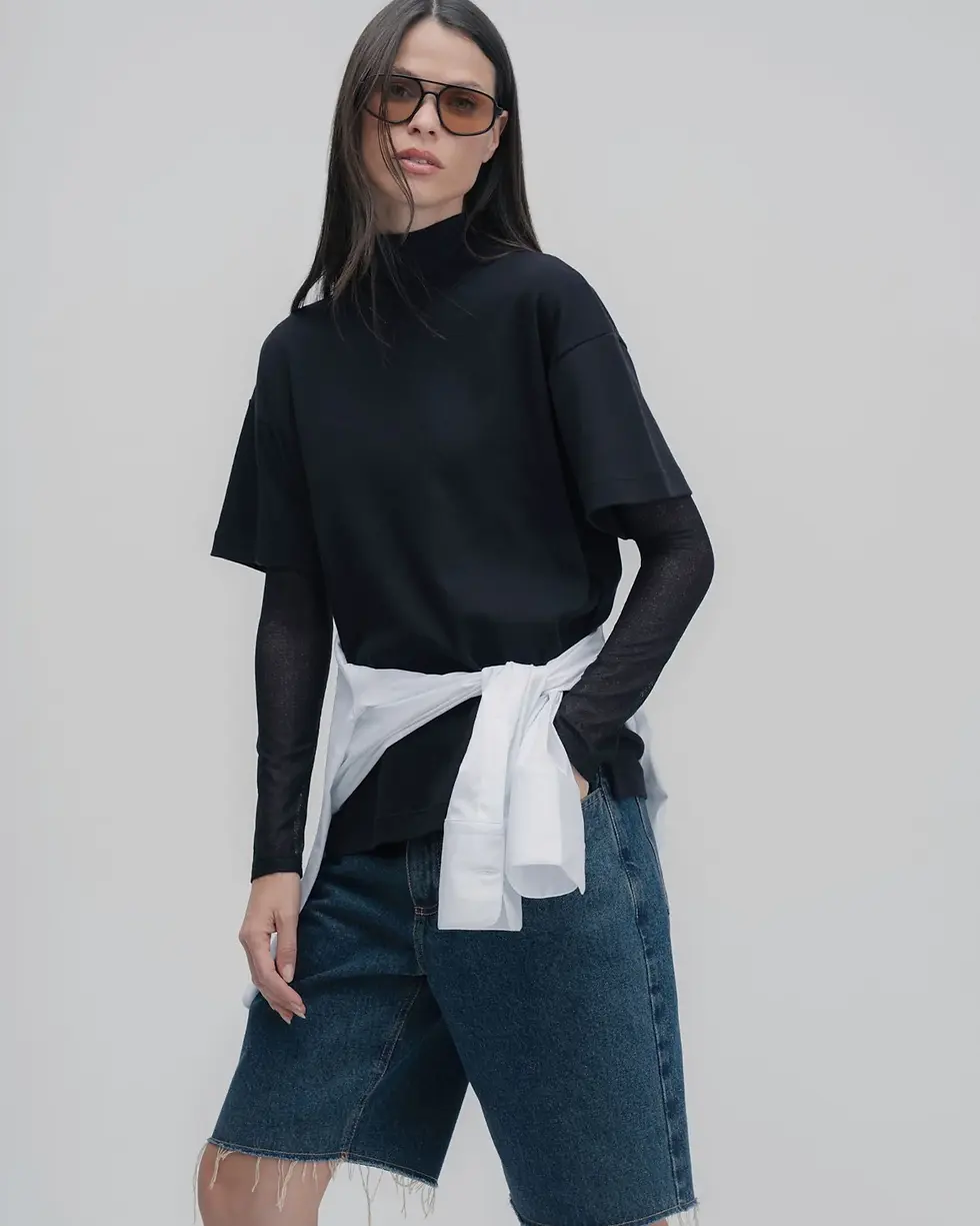 Miniatura: CAMISETA MANGA LONGA SKIN PRETO