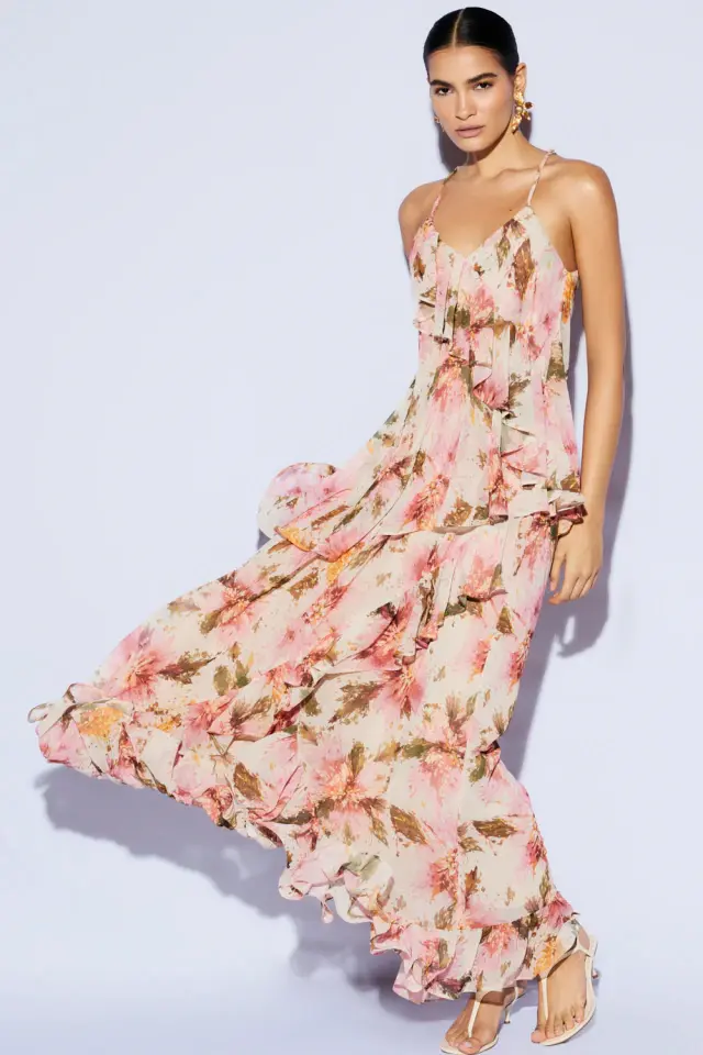 VESTIDO ALEJANDRA LONGO ESTAMPADO
