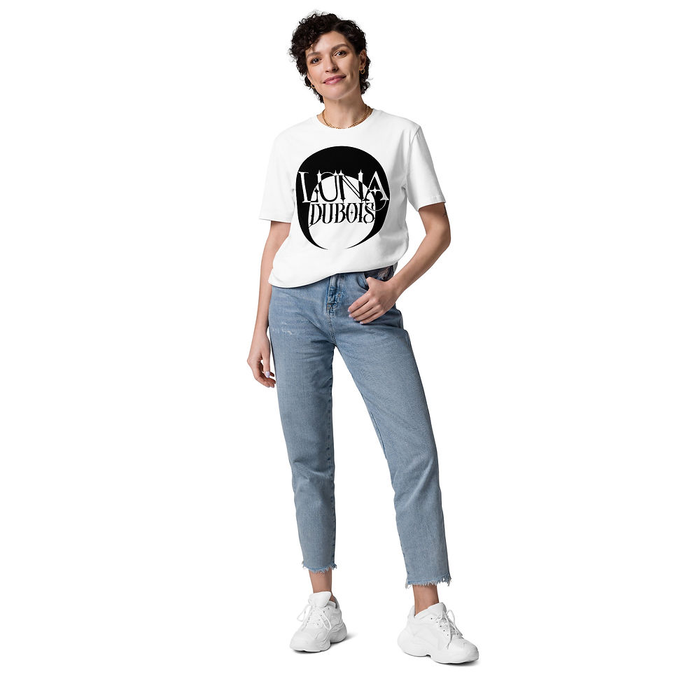 Thumbnail: Unisex Organic Cotton "Luna DuBois" Logo T-shirt - White