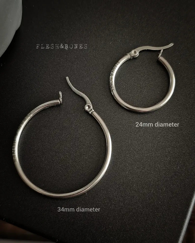 Miniature : STAINLESS HOOP EARRINGS earring