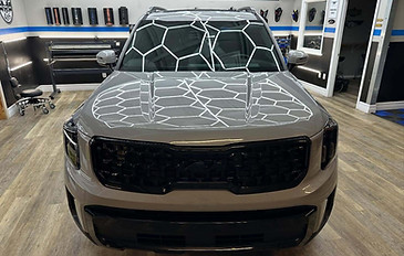 Paint protection film installed on vehicle