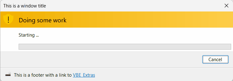 TaskDialogIndirect ... as a progress bar