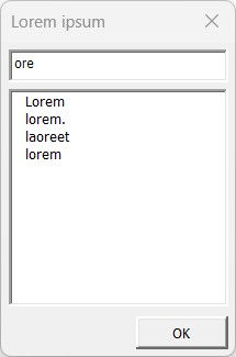 UserForm with TextBox and filtered ListBox