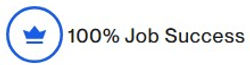 Upwork logo ... 100% job success
