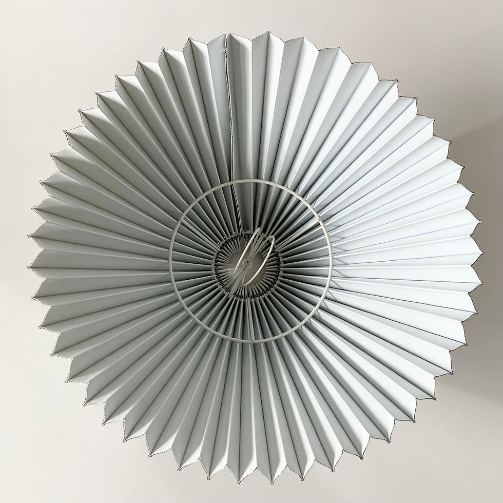 Thumbnail: Clip on shade: Charcoal linen, pleated lampshade, available in two styles, for t