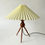 Thumbnail: Clip on shade: Pale lemon chintz, pleated lampshade, available in two styles, fo