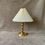 Thumbnail: Clip on shade: Cream linen, pleated lampshade, available in two styles, for tabl
