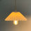 Thumbnail: Eastern pleated shade pendant kit, with burnished brass fittings and jute cable.
