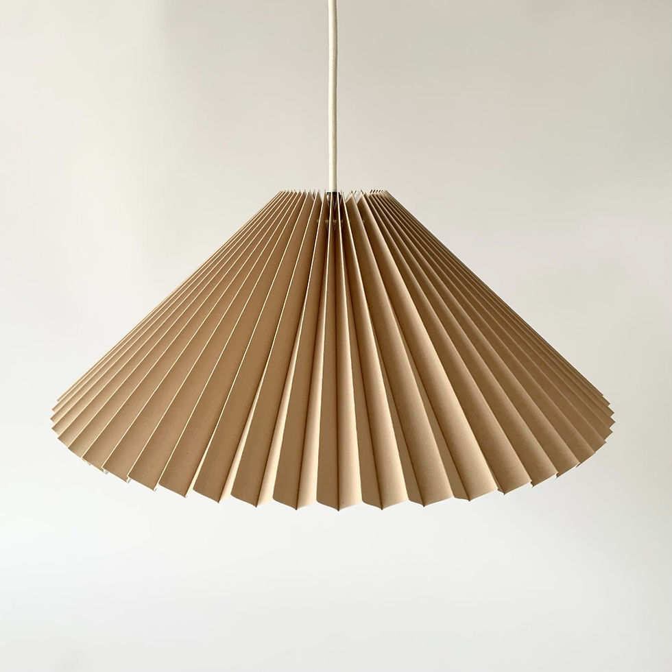 Thumbnail: Hanging shade: Medium Eastern style knife pleated pendant shade