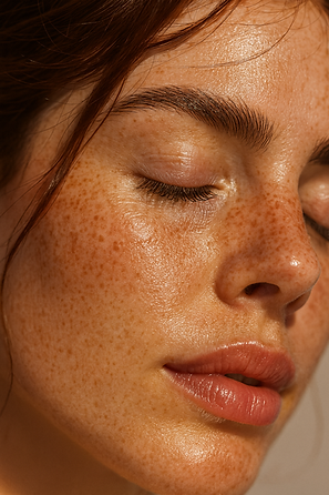 Nahaufnahme Faux Freckles